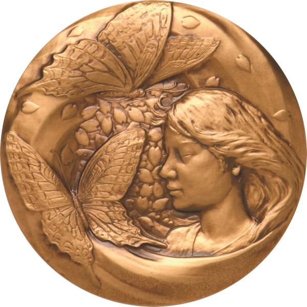 造幣局製 H19年 桜の通り抜け記念 銅メダル 裏面 カラー加…