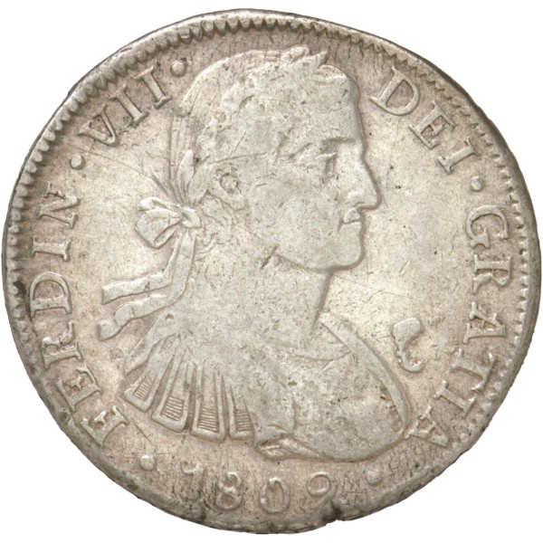 スペイン領メキシコ貿易銀1809年 フェルナンド７世 ８レア…
