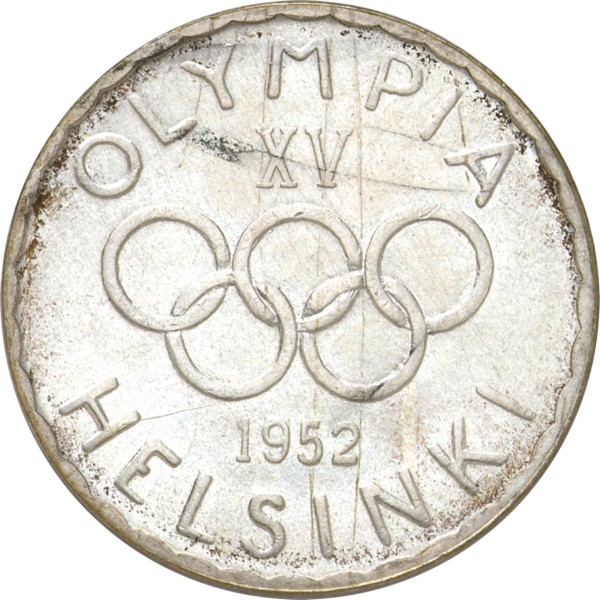 フィンランド1952年 ヘルシンキ五輪記念 500マルッカ銀貨