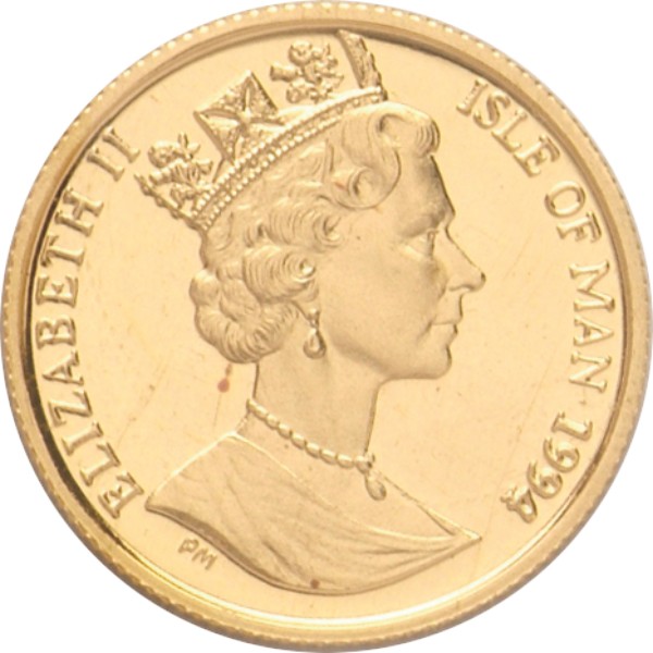 英領マン島1994年 エンゼル1/20オンス金貨