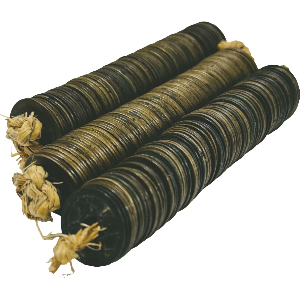 寛永通宝 一文銭 100枚刺 2本 四文銭 100枚刺し 1本 計3本組