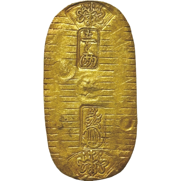 文政小判金 背 馬吉 長径60.00mm