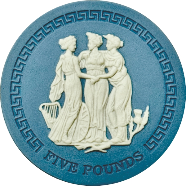 ウェッジ・ウッド2018年 スリーグレイセス 陶製ジャスパーウェア2ポンド貨