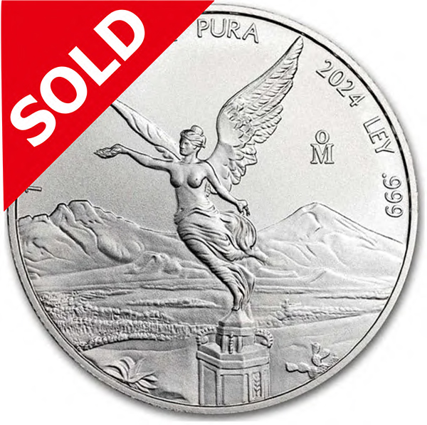 【完売】メキシコ2024年リベルタッド勝利の女神像1oz銀貨