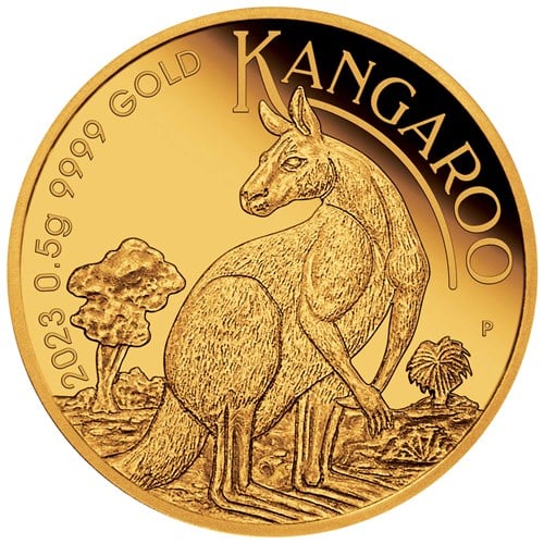 2023オーストラリア ミニカンガルー0.5ｇ金貨 カード入