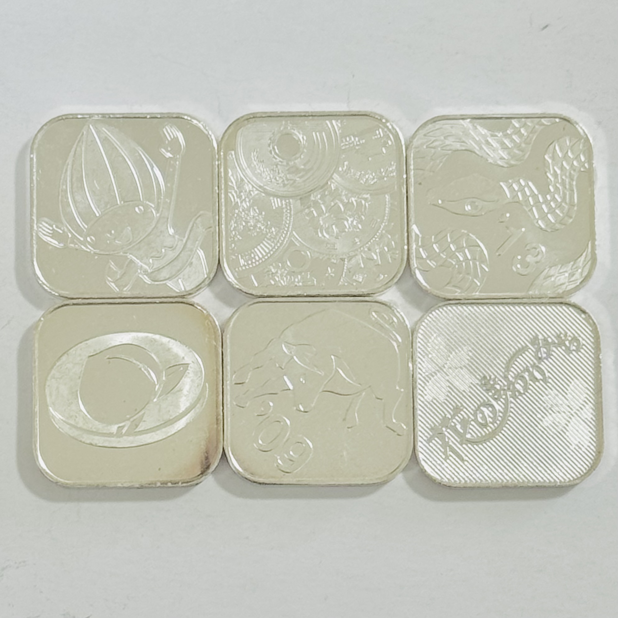 造幣局 純銀製 年銘版4.0g 6枚組 24.0gお任せセット