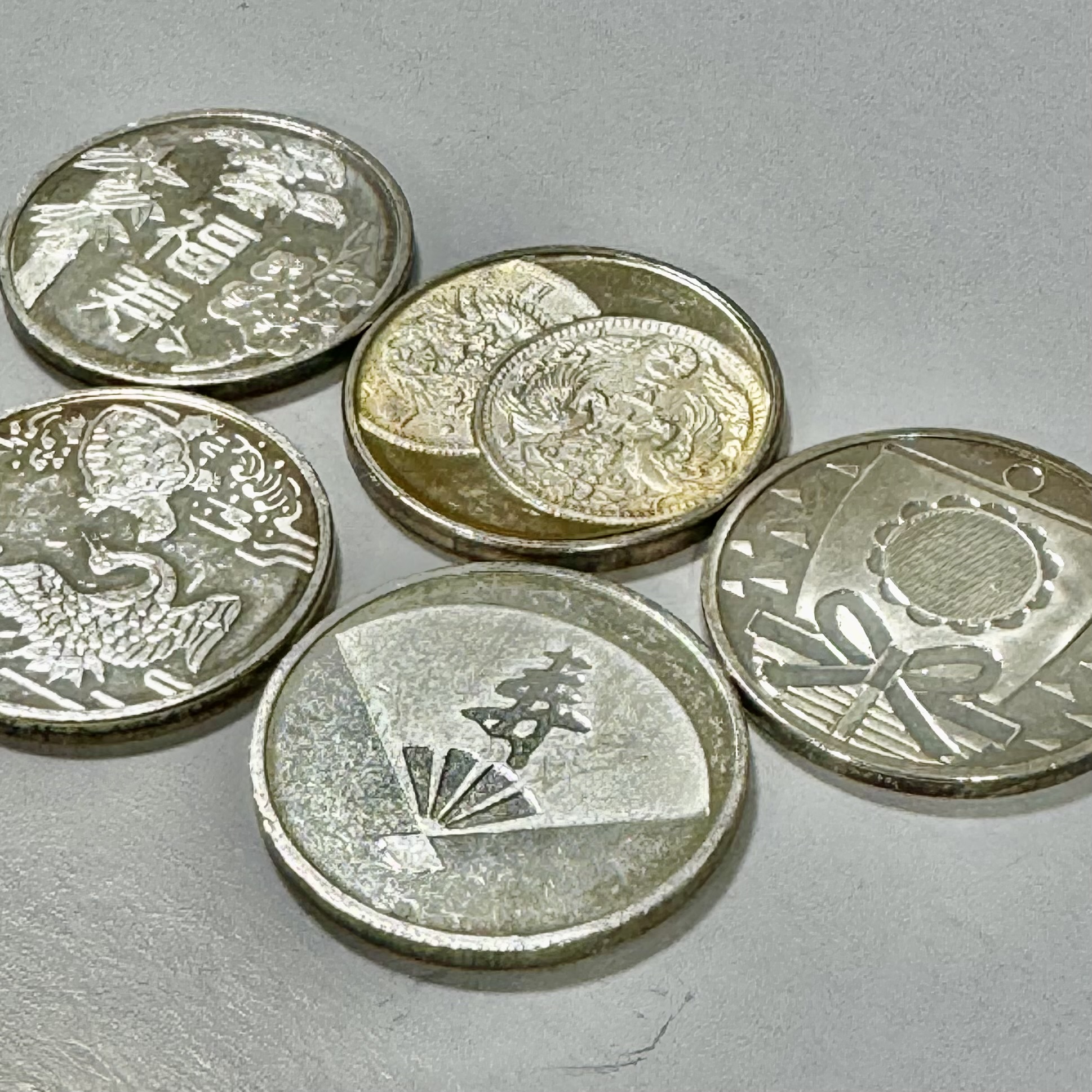 【完売】造幣局 純銀製 年銘版5.30g 5枚組 26.50g お任せセット