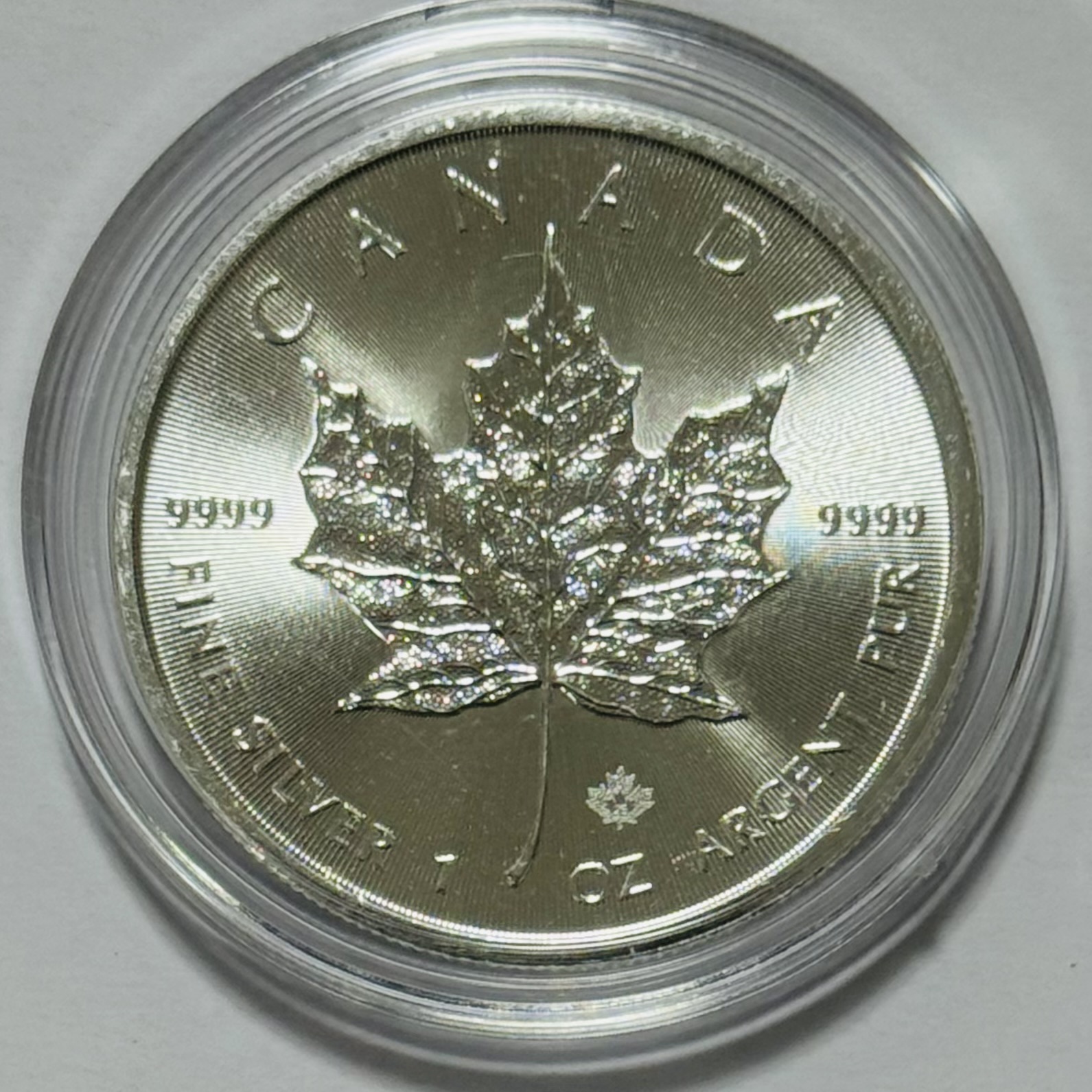 【完売】カナダ2025年 メイプルリーフ1oz5ドル銀貨〈市場完売品〉