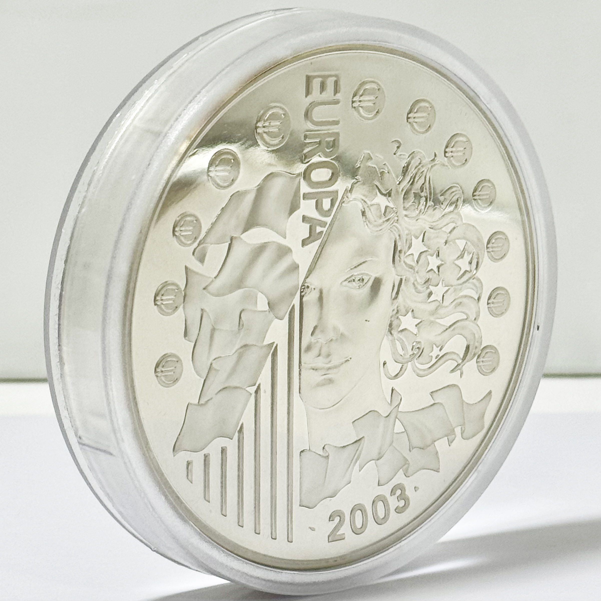 【完売】フランス2003年ユーロ元年記念 エウロパ プルーフ1kg50ユーロ銀貨